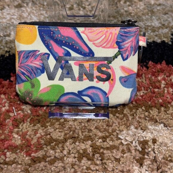 VANS ID & Card Holder in Floral Tropical Print Vans OG Print Inside Good Used Co - Picture 4 of 13